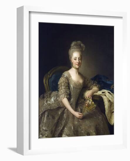 Hedwige-Elisabeth-Charlotte De Schleswig-Holstein-Gottorp - Portrait of Hedwig Elisabeth Charlotte-Alexander Roslin-Framed Giclee Print