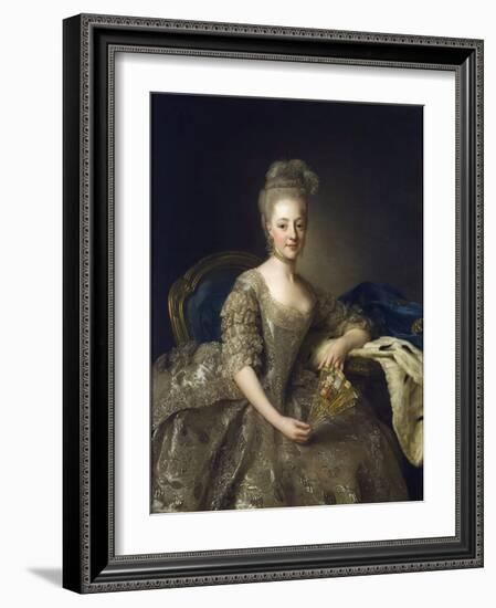 Hedwige-Elisabeth-Charlotte De Schleswig-Holstein-Gottorp - Portrait of Hedwig Elisabeth Charlotte-Alexander Roslin-Framed Giclee Print