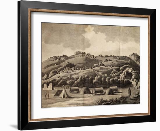 Heere Camp, Engraving from Journey into Africa, 1783-1785-Francois Le Vaillant-Framed Giclee Print