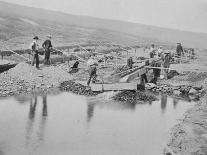 Sluicing on Number Two Claim at Anvil Creek Nome Alaska During the Gold Rush-Hegg-Mounted Photographic Print