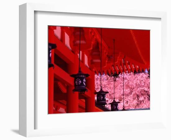 Heian Shrine in Spring, Shinto, Kyoto, Japan-Shin Terada-Framed Photographic Print