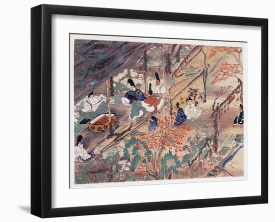 Heian Statesman and Poet Sugawara Michizane (845-903)-null-Framed Giclee Print