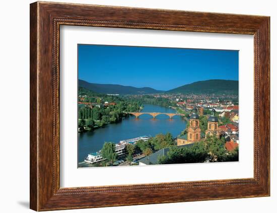 Heidelberg on the river Rhine-null-Framed Art Print