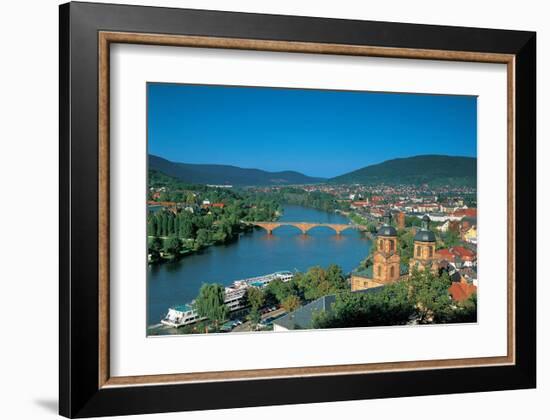 Heidelberg on the river Rhine-null-Framed Art Print