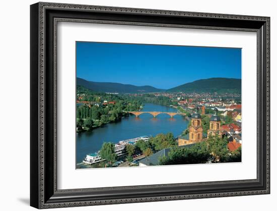 Heidelberg on the river Rhine-null-Framed Art Print