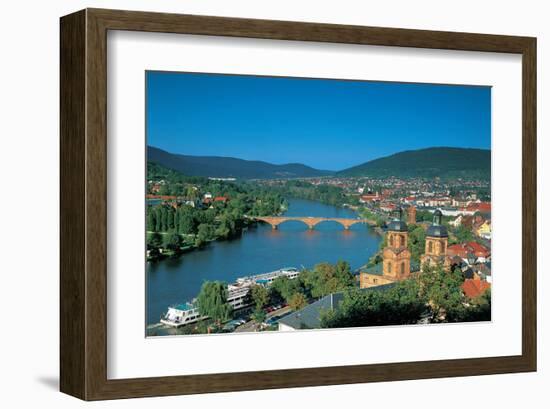 Heidelberg on the river Rhine-null-Framed Art Print