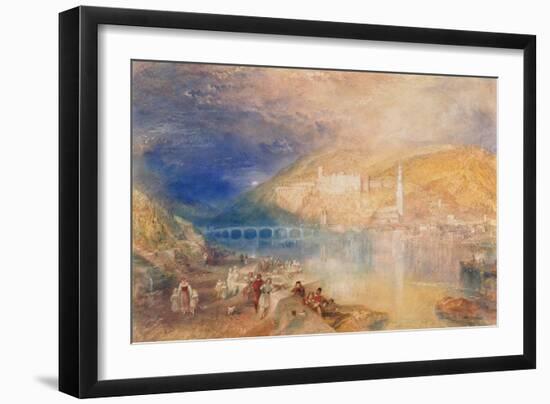 Heidelberg: Sunset, C.1840-42-J. M. W. Turner-Framed Giclee Print