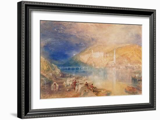 Heidelberg: Sunset, C.1840-42-J. M. W. Turner-Framed Giclee Print