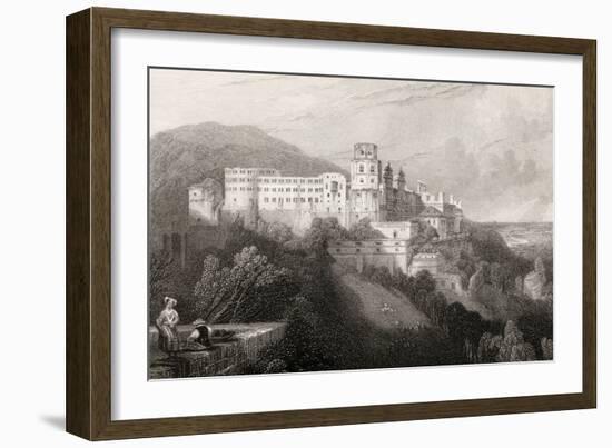 Heidleberg Castle, Heidleberg, Engraved by J.T.Willmore in 'The Pilgrims of the Rhine', Published…-David Roberts-Framed Giclee Print