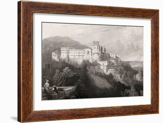 Heidleberg Castle, Heidleberg, Engraved by J.T.Willmore in 'The Pilgrims of the Rhine', Published…-David Roberts-Framed Giclee Print