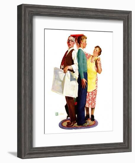 "Height Comparison,"January 28, 1933-Douglas Crockwell-Framed Giclee Print