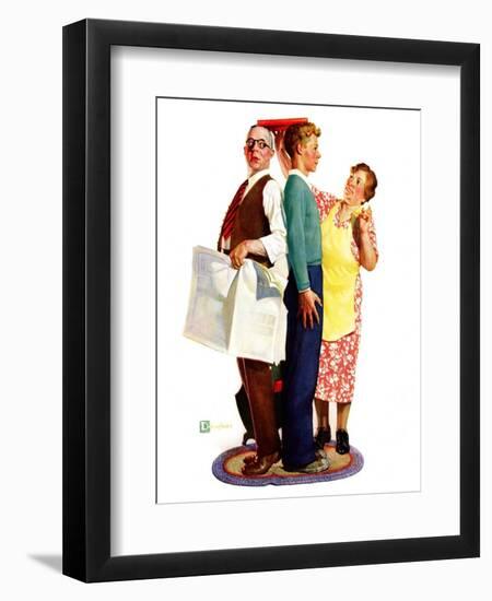 "Height Comparison,"January 28, 1933-Douglas Crockwell-Framed Giclee Print