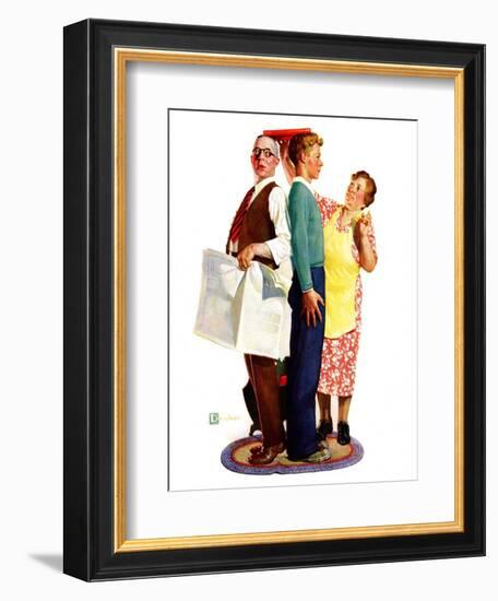 "Height Comparison,"January 28, 1933-Douglas Crockwell-Framed Giclee Print