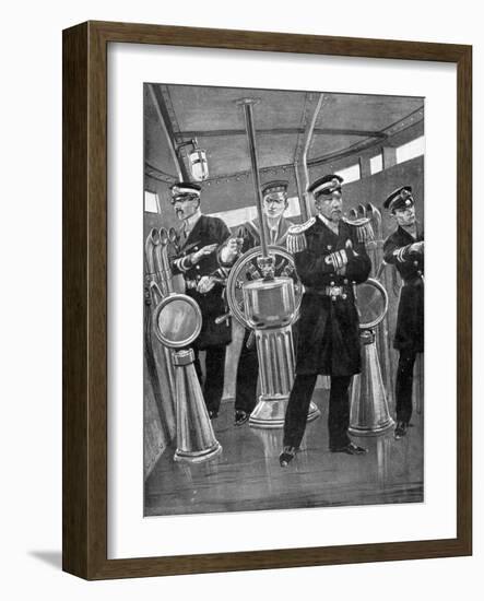 Heihachiro Togo on His Flagship, Japanese Naval Commander, Russo-Japanese War, 1904-5-null-Framed Giclee Print