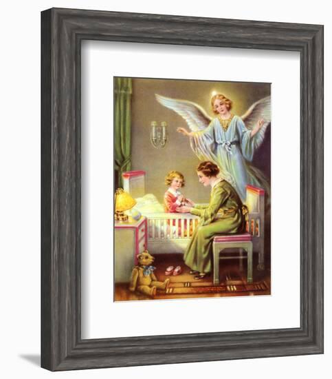 Heilige Schutzengel-null-Framed Art Print