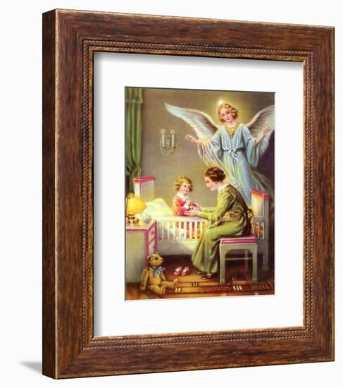 Heilige Schutzengel-null-Framed Art Print