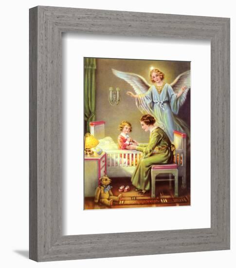 Heilige Schutzengel-null-Framed Art Print