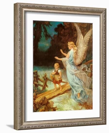 Heilige Schutzengel-null-Framed Art Print