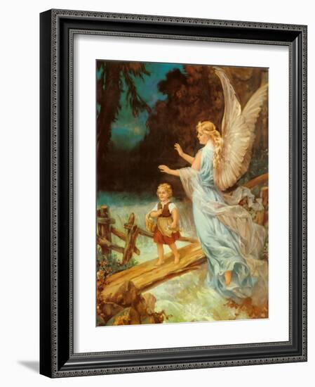 Heilige Schutzengel-null-Framed Art Print