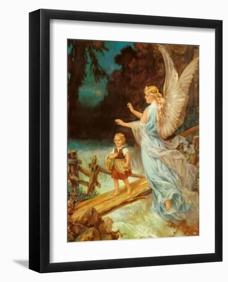 Heilige Schutzengel-null-Framed Art Print