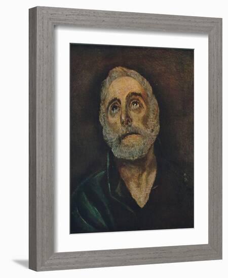 'Heiliger Petrus', (Saint Peter), c1590-1600, (1938)-El Greco-Framed Giclee Print