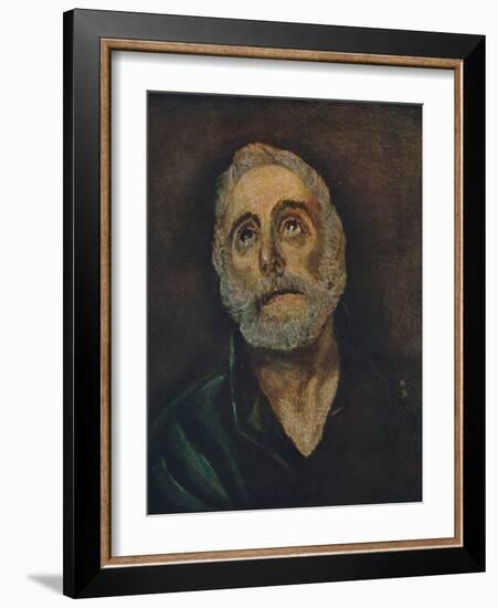 'Heiliger Petrus', (Saint Peter), c1590-1600, (1938)-El Greco-Framed Giclee Print