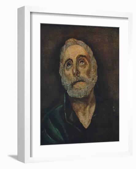 'Heiliger Petrus', (Saint Peter), c1590-1600, (1938)-El Greco-Framed Giclee Print