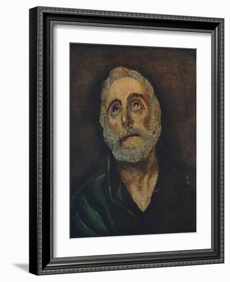 'Heiliger Petrus', (Saint Peter), c1590-1600, (1938)-El Greco-Framed Giclee Print