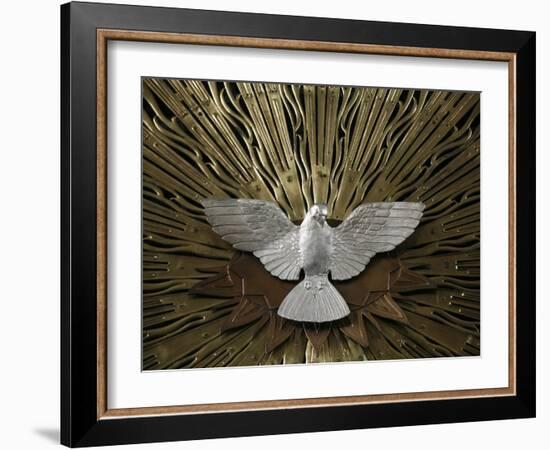 Heiliggeistkirche Church Holy Spirit Dove by Joseph Plecnik, Vienna, Austria, Europe-Godong-Framed Photographic Print