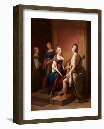 Heimdall Returns the Brisingamen to Freya, 1846-Nils Jakob Blommér-Framed Giclee Print