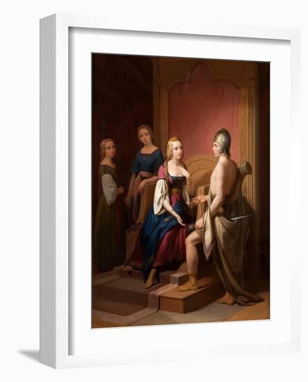 Heimdall Returns the Brisingamen to Freya, 1846-Nils Jakob Blommér-Framed Giclee Print