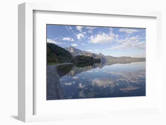 Heimgarten Mountain and Herzogstand Mountain Reflecting in Kochelsee Lake, Bavarian Alps-Markus Lange-Framed Photographic Print