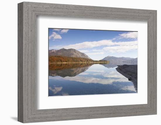 Heimgarten Mountain and Herzogstand Mountain Reflecting in Kochelsee Lake, Bavarian Alps-Markus Lange-Framed Photographic Print