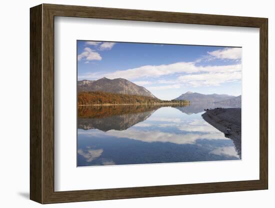 Heimgarten Mountain and Herzogstand Mountain Reflecting in Kochelsee Lake, Bavarian Alps-Markus Lange-Framed Photographic Print