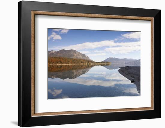 Heimgarten Mountain and Herzogstand Mountain Reflecting in Kochelsee Lake, Bavarian Alps-Markus Lange-Framed Photographic Print