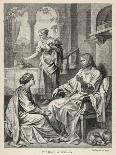 Jesus Talks with Mary While Martha Does Housework-Heinrich Hofmann-Photographic Print