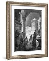 Heinrich IV at Canossa-Alphonse Mucha-Framed Art Print