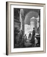 Heinrich IV at Canossa-Alphonse Mucha-Framed Art Print