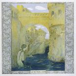 The Little Mermaid Watches the Castle Drawbridge Being Lowered-Heinrich Lefler-Framed Art Print