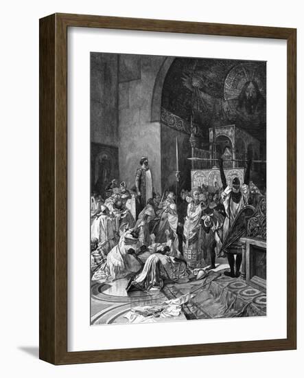 Heinrich V at Rome-Alphonse Mucha-Framed Art Print