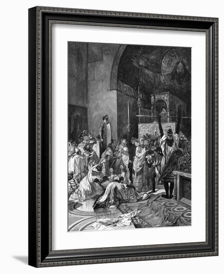 Heinrich V at Rome-Alphonse Mucha-Framed Art Print