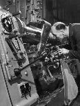 Welder Working on a Steam Engine Piston-Heinz Zinram-Photographic Print