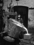 Shaping Metal with a Steam Hammer-Heinz Zinram-Photographic Print