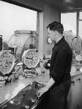 Welder Working on a Steam Engine Piston-Heinz Zinram-Photographic Print