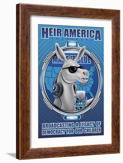 Heir America Broadcasting a Legacy of Democracy for Our Children-Richard Kelly-Framed Art Print