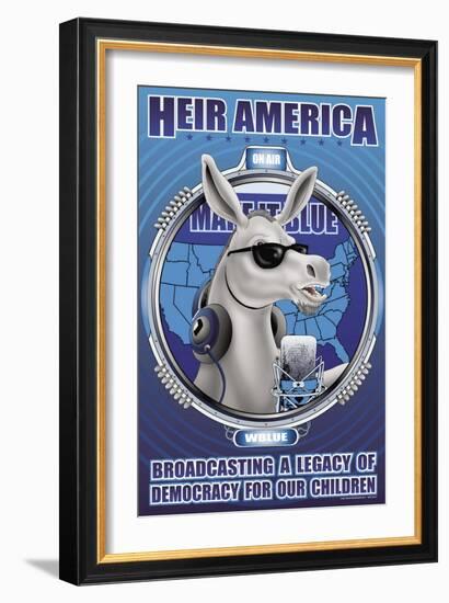 Heir America Broadcasting a Legacy of Democracy for Our Children-Richard Kelly-Framed Art Print