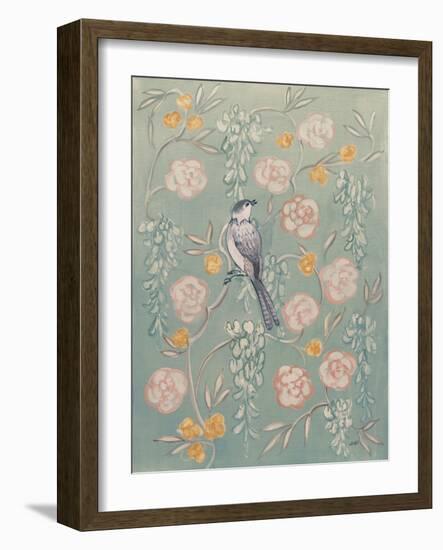 Heirloom Chinoiserie Bird I Pastel-Julia Purinton-Framed Art Print