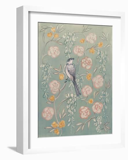 Heirloom Chinoiserie Bird I Pastel-Julia Purinton-Framed Art Print