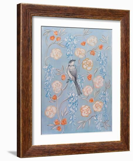 Heirloom Chinoiserie Bird I-Julia Purinton-Framed Art Print