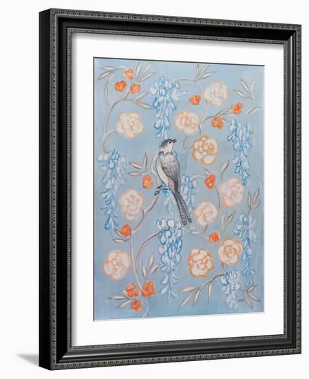 Heirloom Chinoiserie Bird I-Julia Purinton-Framed Art Print